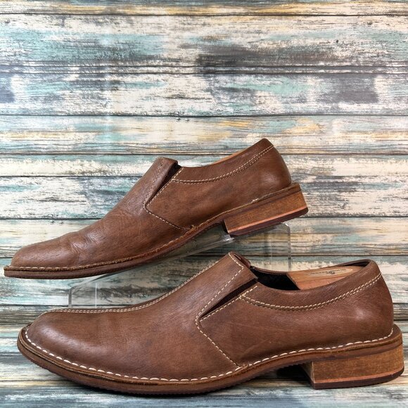 Cole Haan Loafers Mens Size 12M Brown Leather Slip On Split Toe Dress Shoes - Picture 2 of 14